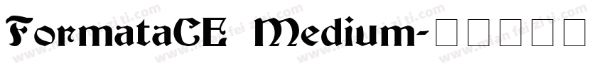 FormataCE Medium字体转换